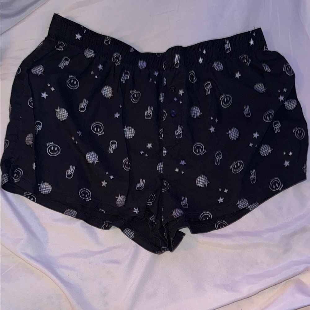 Victoria’s secret PINK Black Patterned Women's Shorts